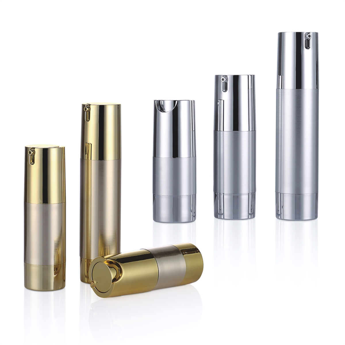 15ml 20ml 30mlローラーゴールドシルバーローションポンプボトルu shape head l05
