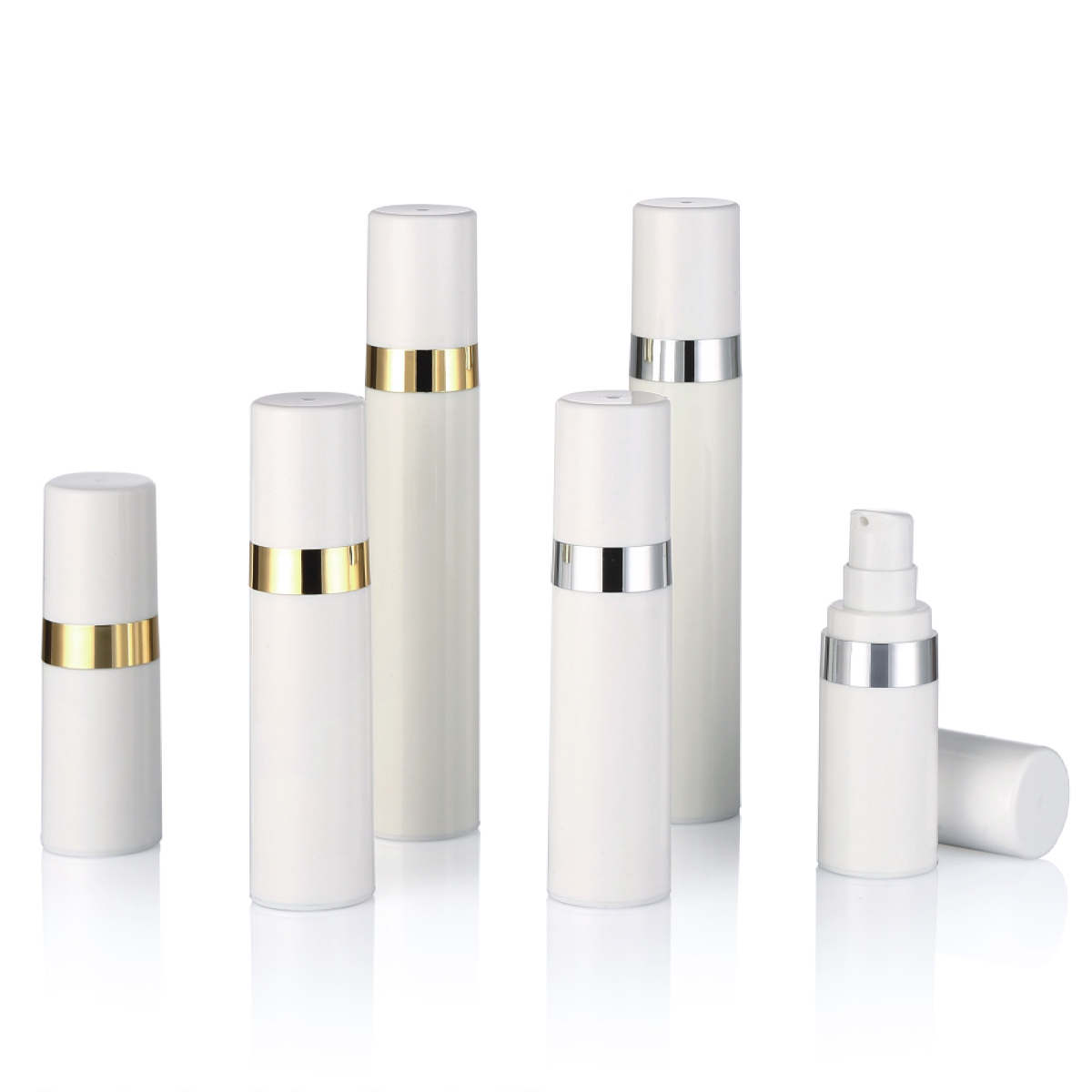 15ml 30ml 50mlプラスチックPPエアレススキンケアクリームローションポンプボトルL16